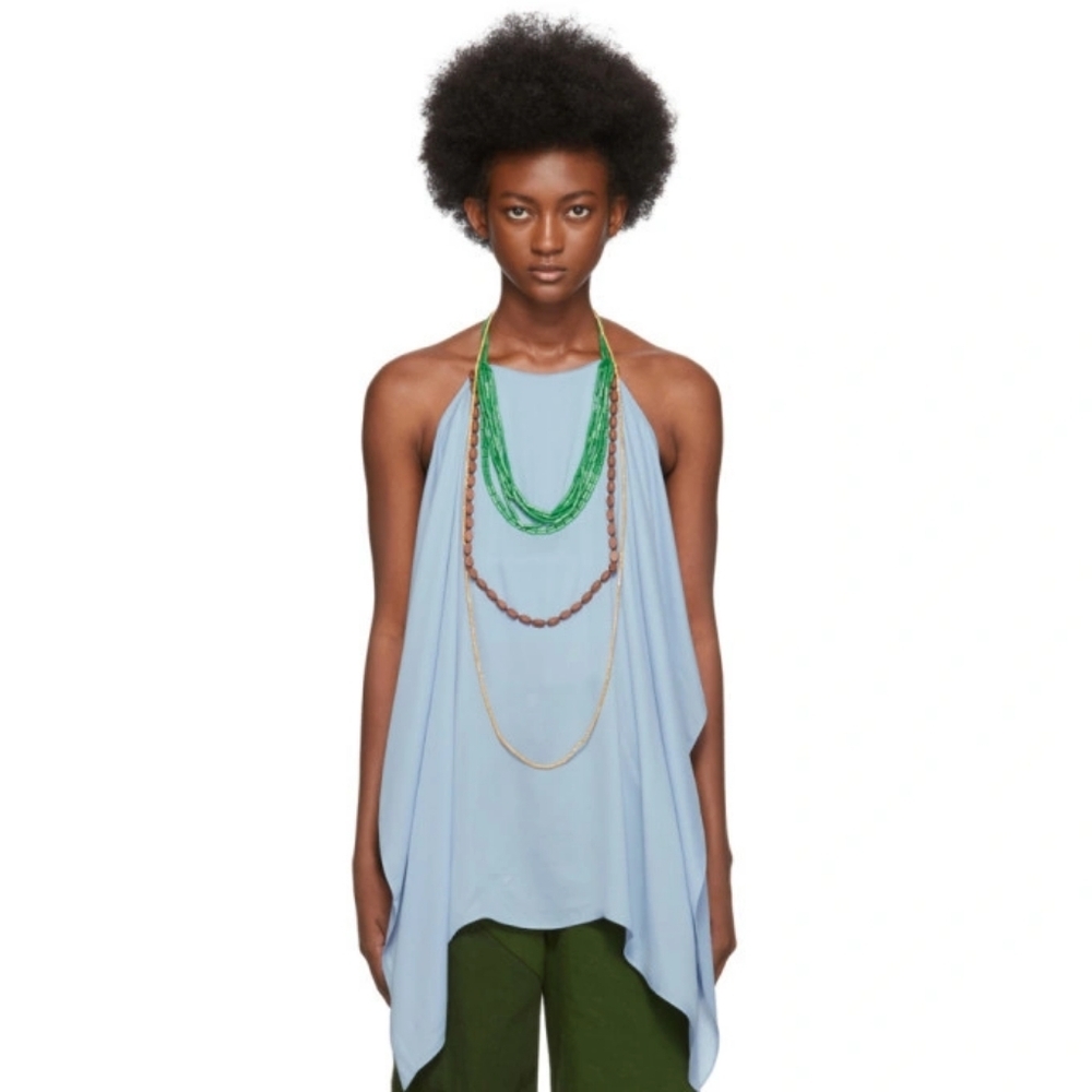 Jacquemus Blue La Haut Bijoux Tank Top size 8(40) BNWOT